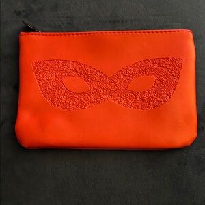 Red Embossed Clutch
